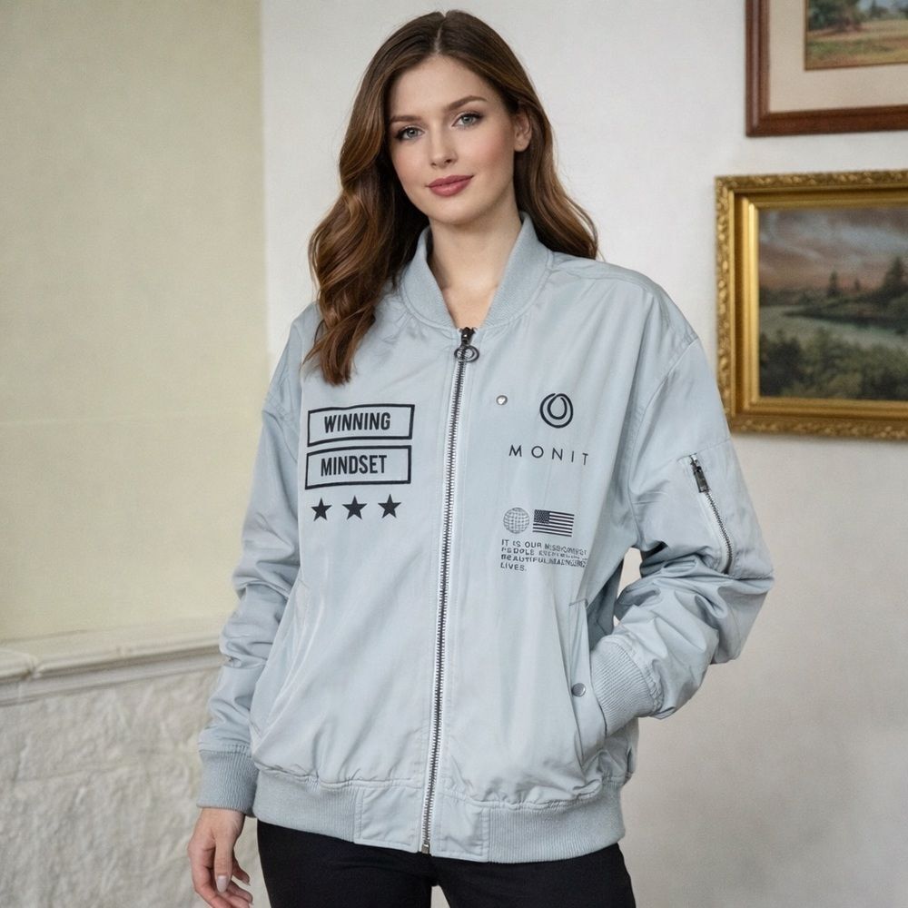 Monat Gear Varsity Zip Up Bomber Jacket Unisex